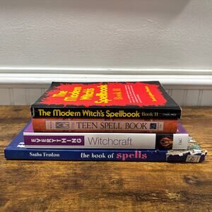 Lot of 4 Witchcraft Books Spellbook Magic Magick Witch Wicca Rituals Spells